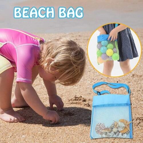 2/1pcs Mesh Beach Bag Children Sand Away Protable Mesh Bag Kids Beach Toys Backpack Toys Women Cosmetic Makeup Bags Storage Bag