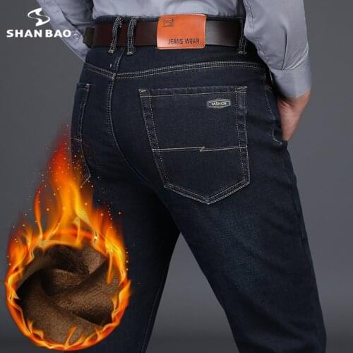 Мужские утепленные джинсы SHAN BAO China At AliExpress