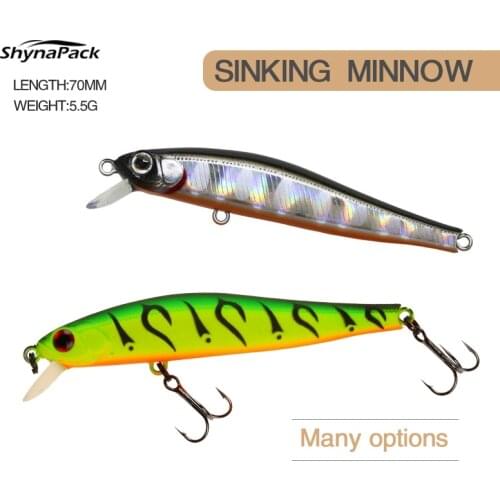 Sinking Minnow Fishing Lure Wobblers Artificial Hard Bait 3D Eyes 0.19oz High Quality Crank bait Plastic Baits Pesca Carp Tackle