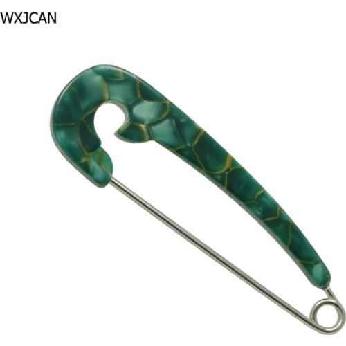 WXJCAN Hijab pins up Safety pin brooch women Hight quality acrylic brooch jewelry fashion