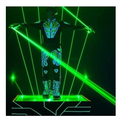 Green color Mini Dual Direction Green Laser Sword For Laser Man Show 532nm 100mW Double-Headed Wide Beam Laser Party Supplies