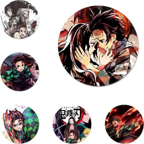 Demon Slayer Kimetsu No Yaiba Icons Pins Badge Decoration Brooches Metal Badges For Backpack Decoration
