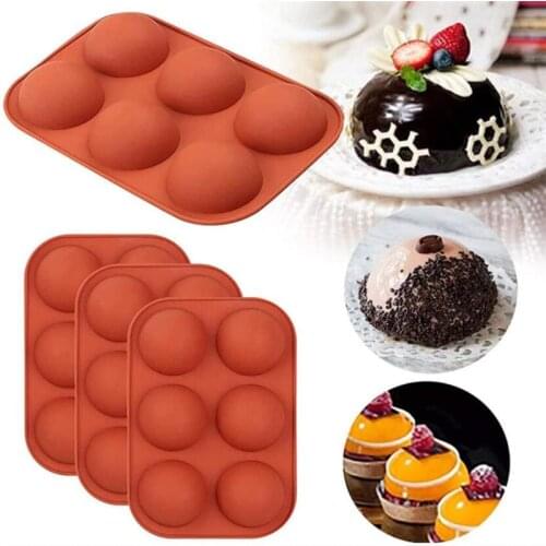 1pc Cake Mold Cake Chocolate Pastry Bakeware Half Ball Sphere Stencil Pudding Bread Candy Baking Moulds Cake Decorating Tools