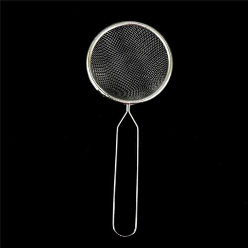 1pcs Cake Baking Tool Stainless Steel Colander Filter Oil Spoon Fine Mesh Colander Sifter Sieve Kitchen Vegetable Strainer