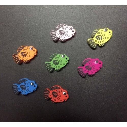 100pcs/lot Lovely Wooden Fish Beads Spacer Beading Wood Beads Jewellery Findings For Baby DIY Crafts Kids Toys Pacifier Cl