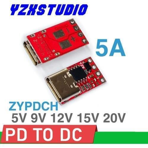 100W 5A TYPE-C decoy PD 2.0 3.0 TO 5V 9V 12V 15V 20V DC trigger Adapter cable connection QC4 charge Charging notebook Module