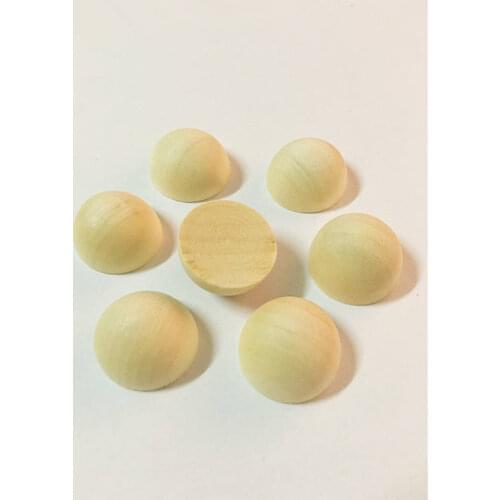 200pcs 20mm Unfinished Half Hemisphere Natural Wood Ball Sticker/Patch Cabochon Charm Findings,DIY Accessory Jewelry Making