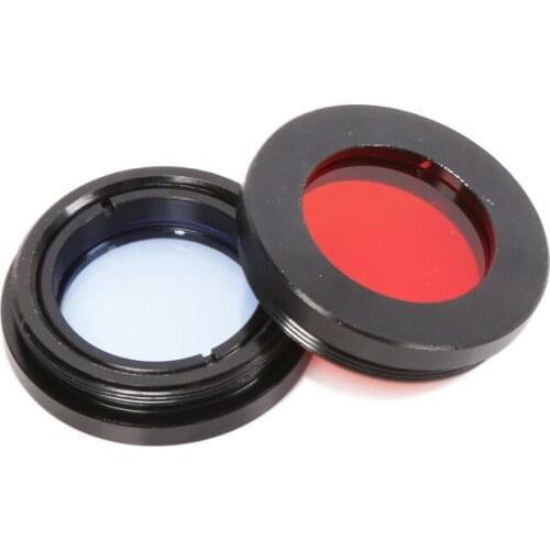 1PC 1.25in/31.7mm Astronomical Telescope Accessories Nebula Filter Lens Blue and Red