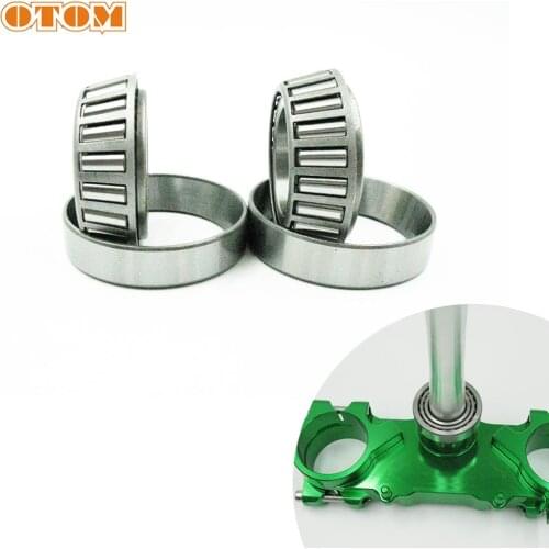 OTOM Motorcycle Accessories Steering Bearings Directional Column Bearing Steering Nut Seal Kit For KAWASAKI KXF KLX-R SUZUKI RMZ