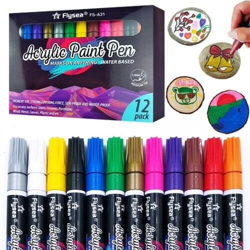 Aluminum Rod Acrylic Marker DIY Art Painting Note Watercolor Pens Ceramic Multifunctional Graffiti Pen Acrylic Markers