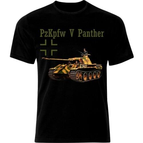 Wehrmacht Panzer PzKpfw 5 Panther Tank WWII Germany Military Armour T-Shirt. Summer Cotton O-Neck Short Sleeve Mens T Shirt New