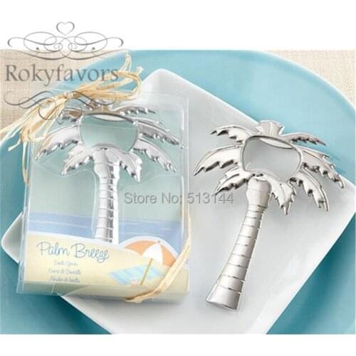 FREE SHIPPING 20PCS/lot! "Palm Breeze" Palm Tree Bottle Opener Wedding Gifts Bridal Shower Favors,Wedding Reception Supplies