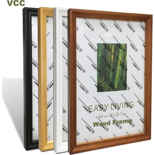 Wooden Picture Frame For Wall Nature Solid Wood Frame Black White Coffee Wall Hanging Photo Frame Poster Frames For Pictures