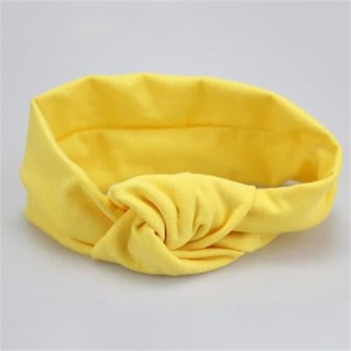 2018 Hot Sale Baby Knot Headband Knitted Cotton Elastic Headwear Turban for Girls Hairbands Summer Toddler Elastic Accessories