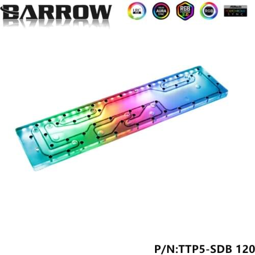 Barrow TTP5-SDB-120, waterway board for TT Core P5 chassis, for Intel CPU water block and single/dual GPU buildings