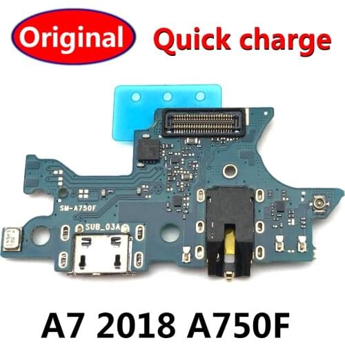 USB Charging Dock Port Charger Connector Board Flex Cable For Samsung A7 2018 A750 A750F / A9 2018 A920 A920F Replacement Parts