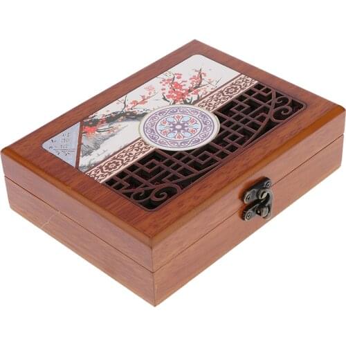 Ethnic Wooden Jewelry Box Case for Beaded Bracelet Necklace Holder