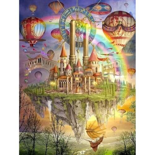 GATYZTORY Fairy Tale Garden Paint By Numbers For Adults Dream World Landscape Coloring By Numbers Acrylic Paints Home Decor Gift