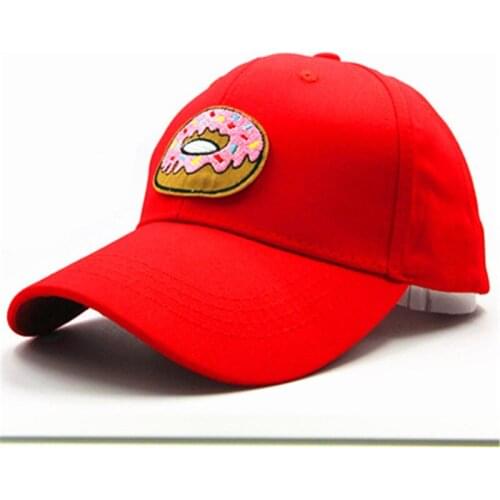 Doughnut Embroidery Cotton Baseball Cap Hip-hop Cap Adjustable Snapback Hats for Men and Women 146