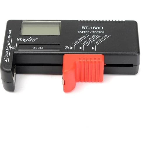Meter Indicate Volt LCD Battery Tester Button Cell Battery Tester Checker AA/AAA/C/D/9V/1.5V Display Universal Colour Coded