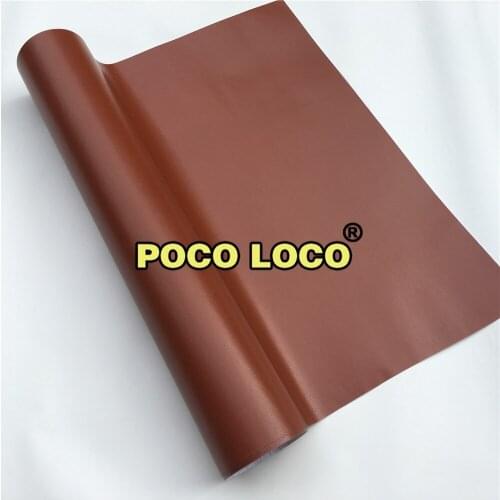 Brown PVC Vinyl Wrap Leather Film Soft Touch Sheet Roll Application In Car Interiors, Kitchens, Bathrooms, Home And Office