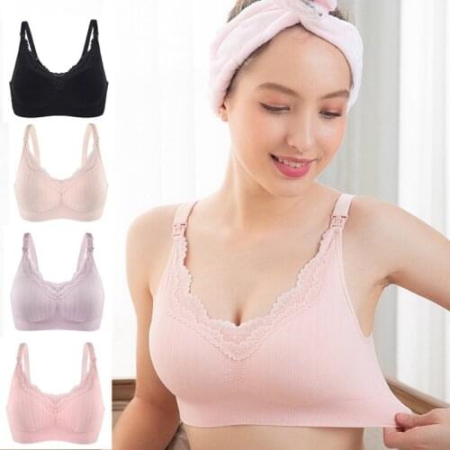 Lace Breastfeeding Bra Breathable Maternity Nursing Bra Pregnant Women Nursing Bra Wire Free Feeding Bras Underwear