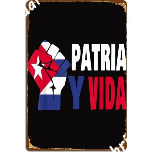 Cuba Revolution Patria Y Vida Cuba Libre Metal Signs Club Wall Design Plates Tin sign Posters