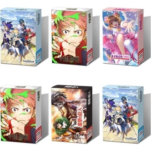 30 Sheets/Set Anime Game Genshin, Jujutsu Kaisen, Attack On Titan Lomo Card Mini Postcard Greeting Message Card Christmas Gifts