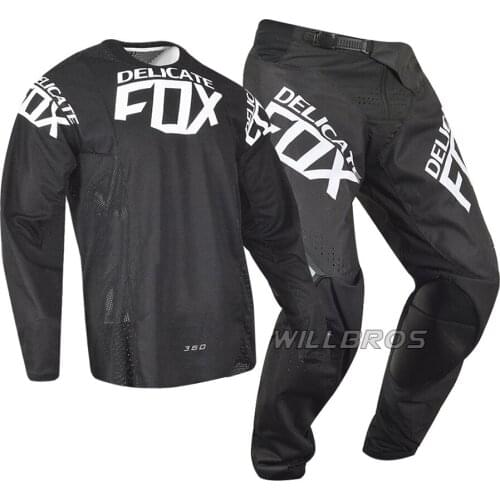 Delicate Fox MX 360 Kila Jersey Pants Motocross Motorbike Gear Set Motorcycle Scooter Riding Suit Mens Kit
