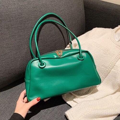 2021 Autumn New Ins Fashion Western Style Single Shoulder Underarm Bag Pure Color Purses and Handbags Luxury Designer