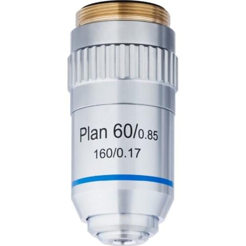 AmScope 60X Plan Achromatic Objective Lens with Knurled Ring PA60XK-V300