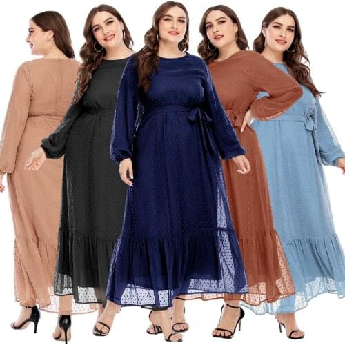 Ramadan Turkey India Muslim Dress Lace-up Abaya Duabi Arabic Vestidos Moroccon Kaftan Islamic Clothing Jilbab Gown Robe 2021