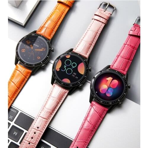 Watchband for Huawei watch GT 2 Strap Genuine Leather Bracelet in 42-46mm Smart Frontier Belt Correa Amazfit gts Accessories