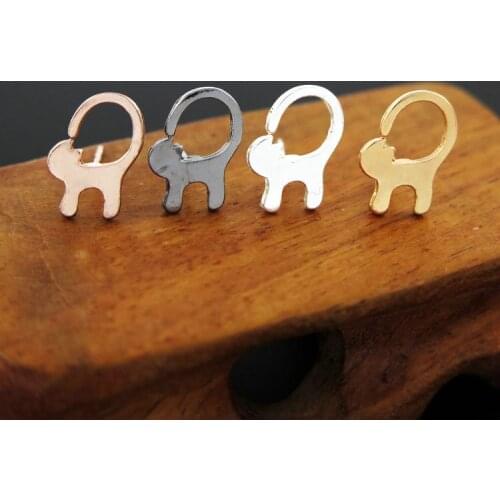 TianBo 2018 Summer Style New Fashion Cute Animal Jewelry 4 colour Long Tail Cat Stud Earrings for Women Party Gifts