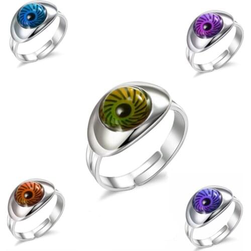 Magic Eyes Adjustable Ring Women Men Emotion Feeling Changing Color Mood Temperature Couple Ring Jewelry Best Gifts for Kids