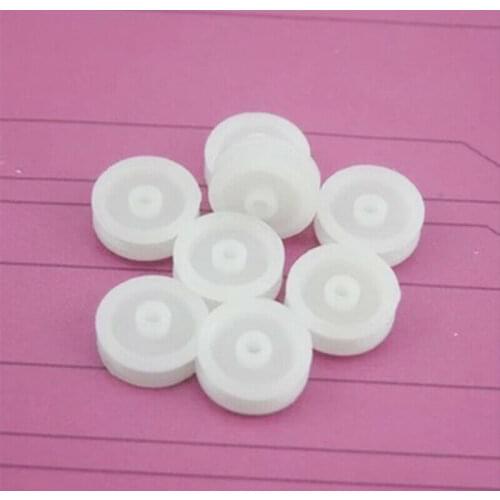 10PCS Mini Micro 9.32A White Plastic Belt Pulley 9.3mm Outer Diameter DIY Toy Hobby Accessories Pulley Gear Accessories 2*9.3mm