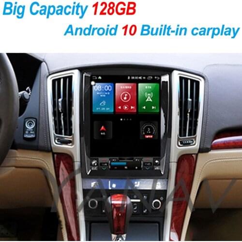 128G Android 10 Tesla Screen Navigation Car Multimedia Radio Player For Cadillac SLS 2007-2012 built in carplay