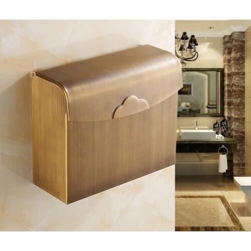 2016 Antique Brass Finish Toilet Paper Holder Design/Bronze Paper Towel Holder/Roll Holder,Bathroom waterproof tissue box 731