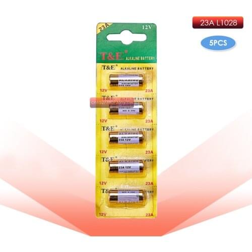 5pcs/1pack 23A Batteries 12V Alarm-Remote Primary Dry Alkaline Battery 21/23 23GA A23 A-23 GP23A RV08 LRV08 E23A V23GA