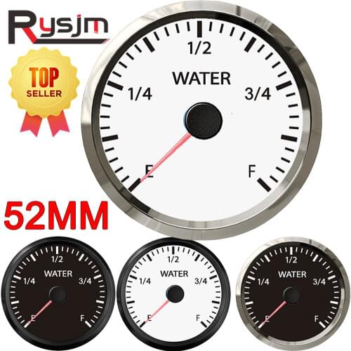 52mm Wifi Water Level Gauge Liquid Level Meter Full Empty Indicator Pointer 0-190ohm 240-33ohm For Truck Marine Boat Auto 12/24v