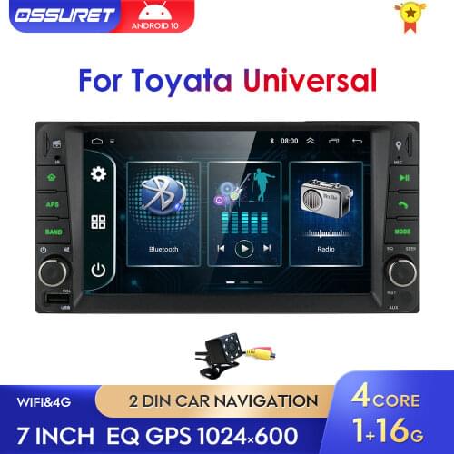 7 Inch Android Car Radio GPS For Toyota Corolla RAV4 Terios Prado Camry Tundra Rush Crown Multimedia SWC FM Mic Map Touch Screen