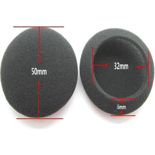 2pcs/pair 5cm Foam Ear pads For headphones PC130 PC131 PX80 PX100 H500 Thicken Big Ear Pad Foam Earbud sponge CoverS Headphone