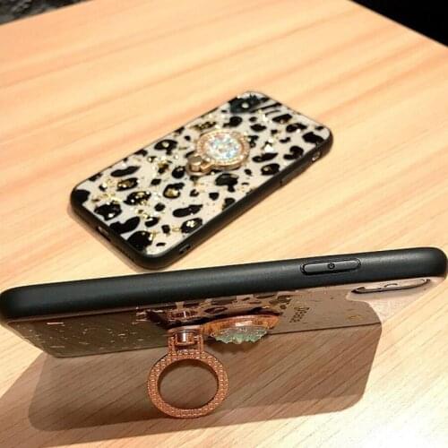 Bling Splice Gold Foil Leopard Print Phone Case For iPhone 11 Pro Max XR XS Max X 8 7 6 6S Plus Silicone Back Cover Apple Coque