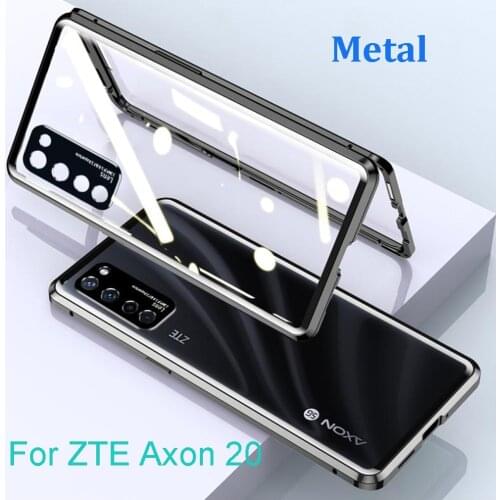 For ZTE Axon 20 5G Case Metal Frame tempered glass Cover For ZTE Axon20 A2121 phone Cases
