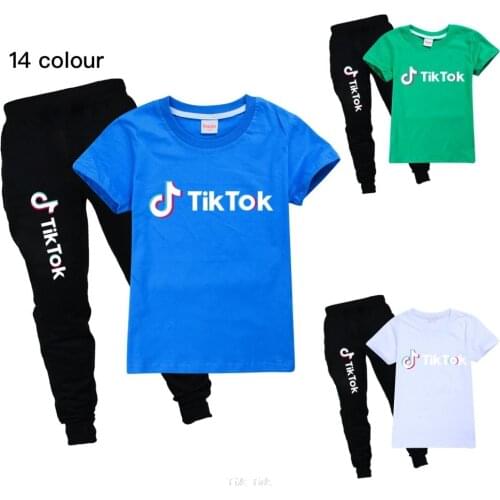 Tik Tok New Summer Kids Clothes Suit Children Fashion Boys Girls T Shirt Shorts Toddler Clothing Casual Teenagers Tracksuits