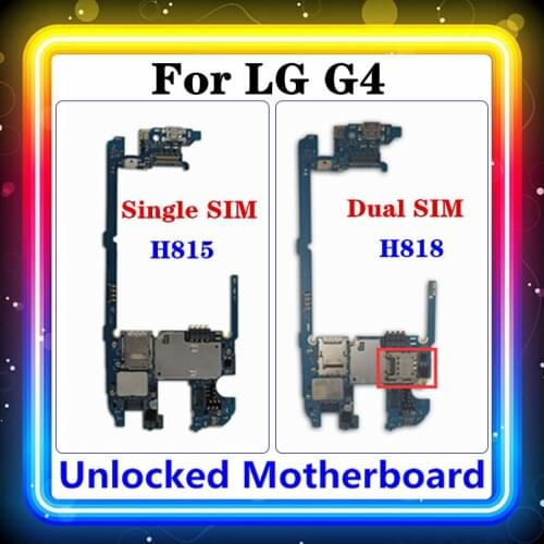 For LG G4 H811 H815 H818 H810 H812 VS986 Motherboard 32gb Single/Dual SIM With Full Chips Mainboard Android OS 4G LTE Support