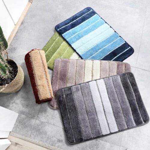 Stripe Carpet Anti-slip Mat Entry Door Mat Bedroom Living Room Mat Kitchen Bathroom Absorbent Mat Bathroom Supplies Household
