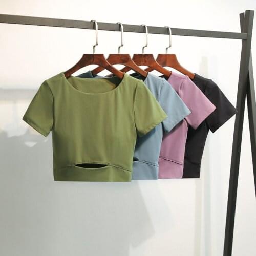 FRONT OPEN Slim Fit Buttery Soft Running Fitness Crop Tops T-shirt Women Anti-sweat Padded Workout Gym Short Sleeved Shirts