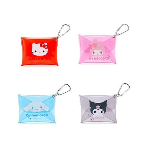 Cute Melody Transparent Storage Bag Cartoon Hello Kitty Kuromi Jelly Bag Coin Purse Key Bag School Bag Pendant 10cm*1.5cm*8cm