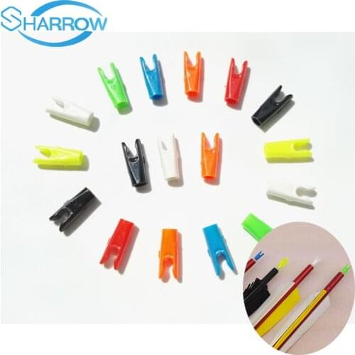 50pcs Arrow Nocks Insert Tails Insert ID 4.2/6.2mm Pin DIY Plastic Hunting For Arrow Shaft Hunting Shooting Accessories